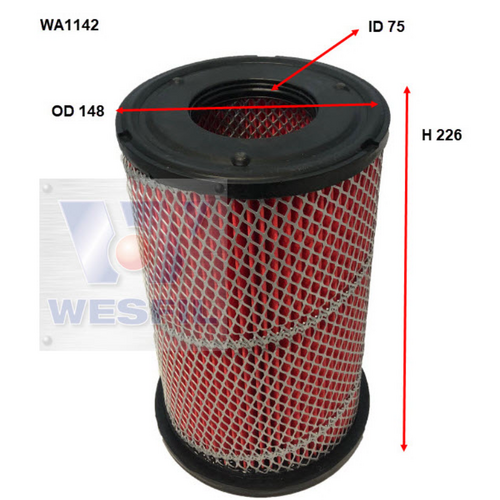 Wesfil Cooper Air Filter Wa1142 A1495