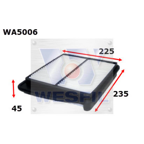 Wesfil Cooper Air Filter Wa5006 A1592