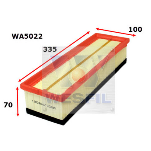 Wesfil Cooper Air Filter Wa5022 A1653
