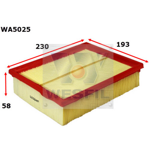 Wesfil Cooper Air Filter WA5025 A1542