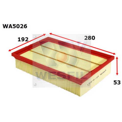 Wesfil Cooper Air Filter Wa5026 A1554
