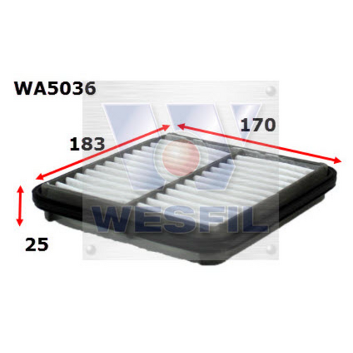 Wesfil Cooper Air Filter Wa5036 A1625