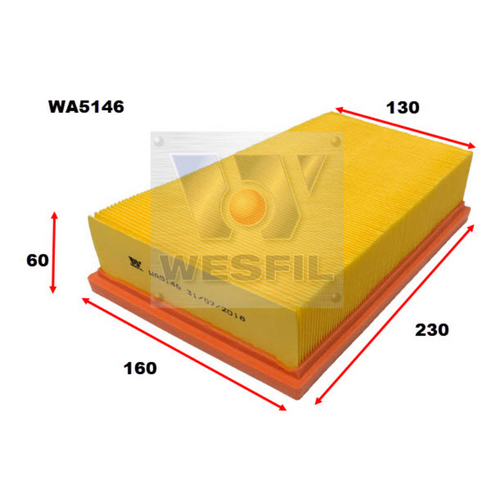 Wesfil Cooper Air Filter Wa5145 A1687/A1767