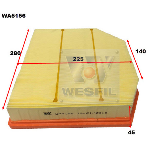 Wesfil Cooper Air Filter Wa5156 A1825