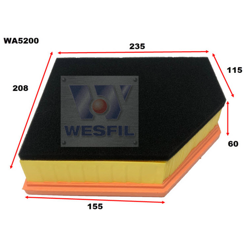 Wesfil Cooper Air Filter Wa5200 A1813 WA5200