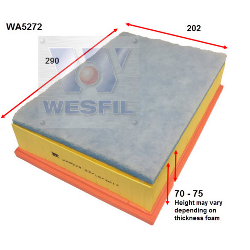 Wesfil Cooper Air Filter Wa5272 A1773