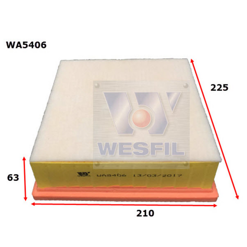 Wesfil Cooper Air Filter Wa5406 A1958