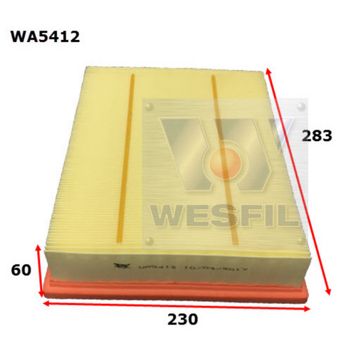 Wesfil Cooper Air Filter Wa5412 A2010
