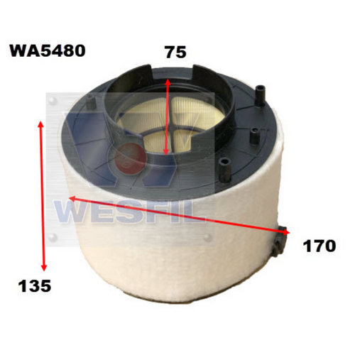 Wesfil Cooper Air Filter Wa5480 A1980