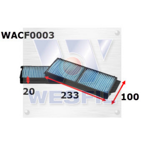 Wesfil Cooper Cabin Filter Wacf0003 Rca119P