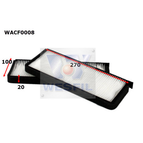 Wesfil Cooper Cabin Filter WACF0008 RCA314C