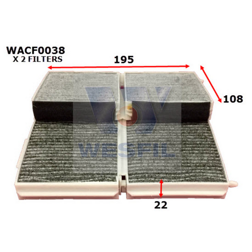 Wesfil Cooper Cabin Filter Wacf0038 Rca102P