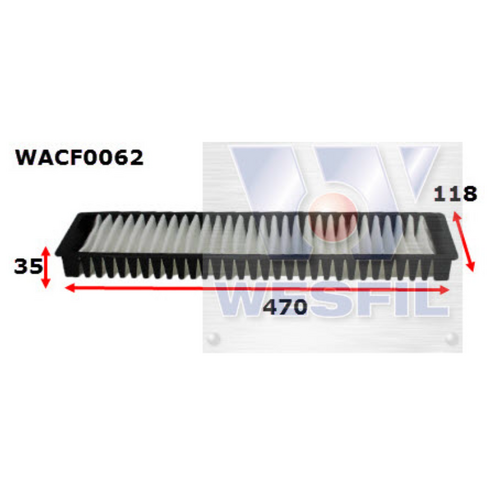 Wesfil Cooper Cabin Filter Wacf0062 Rca225C