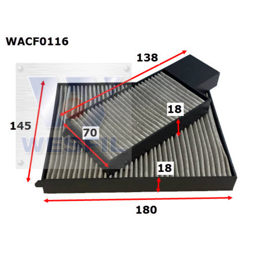 Wesfil Cooper Cabin Filter Wacf0116 Rca240P