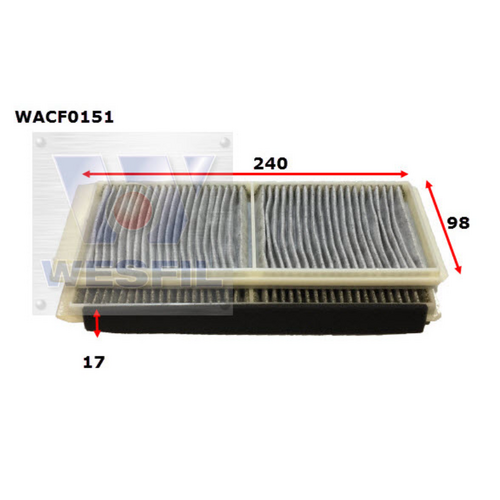 Wesfil Cooper Cabin Filter Wacf0151 Rca246P