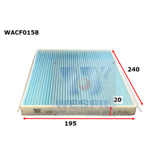 Wesfil Cooper Cabin Filter WACF0158 Rca211p/Rca290p