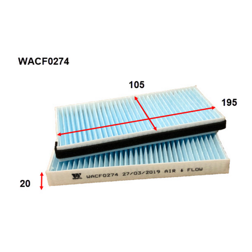 Wesfil Cooper Cabin Filter Wacf0274