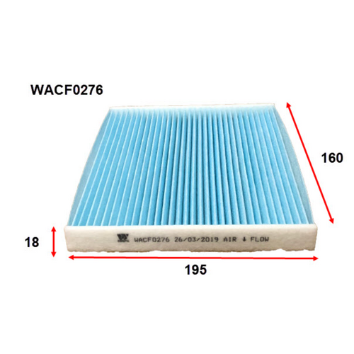 Wesfil Cooper Cabin Filter WACF0276 RCA408P