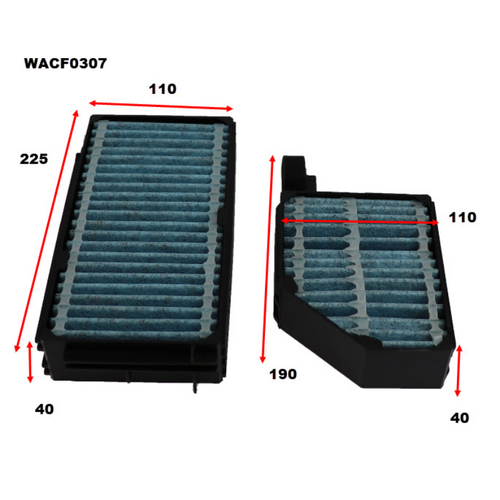 WESFIL COOPER Cabin Filter Set (2Pc) WACF0307