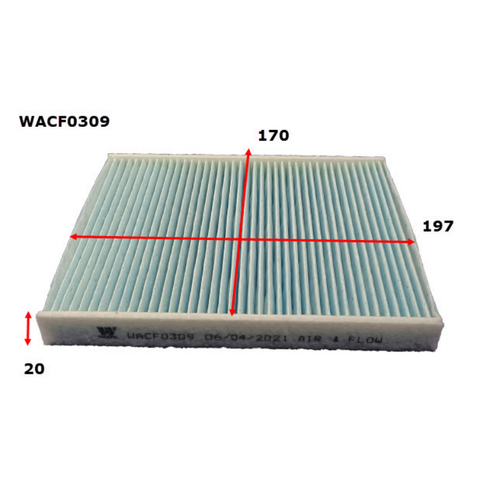 Wesfil Cooper Re-circulation Cabin Filter Wacf0309