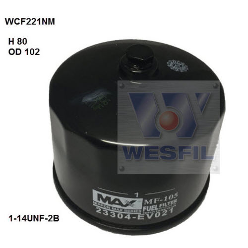 Nippon Max Diesel Fuel Filter Z973 WCF221NM