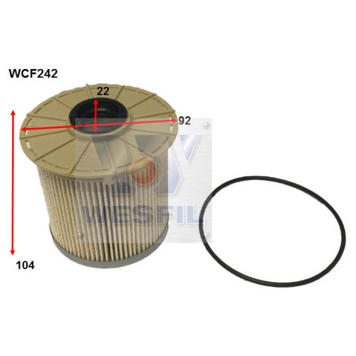 Wesfil Cooper Diesel Fuel Filter Wcf242 R2761P