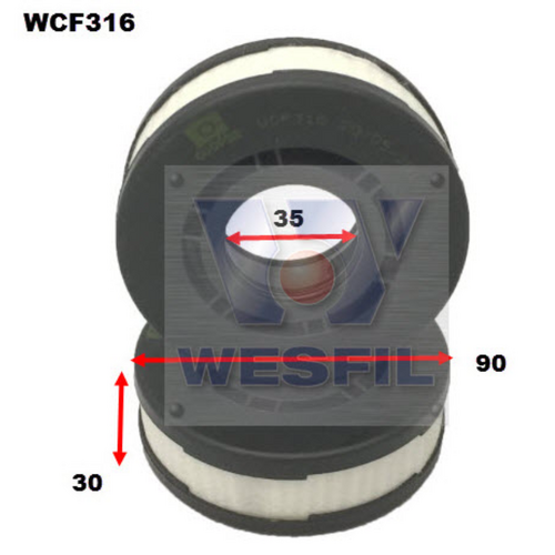 Wesfil Cooper Pcv Filter Wcf316 R2839P