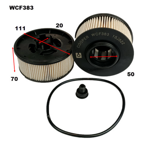 WESFIL COOPER Diesel Fuel Filter R2878P WCF383 WCF383