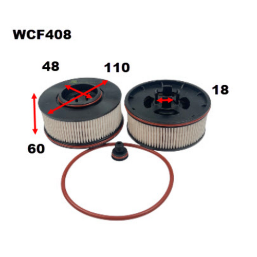 WESFIL COOPER Diesel Fuel Filter Wcf408