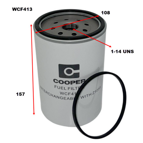 Wesfil Cooper Diesel Fuel Filter Z1058 WCF413