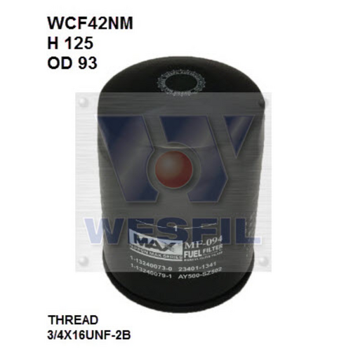 Nippon Max Diesel Fuel Filter Wcf42Nm Z784