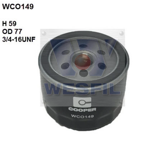 Wesfil Cooper Oil Filter Wco149