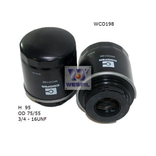 Wesfil Cooper Engine Oil Filter WCO198 Z794
