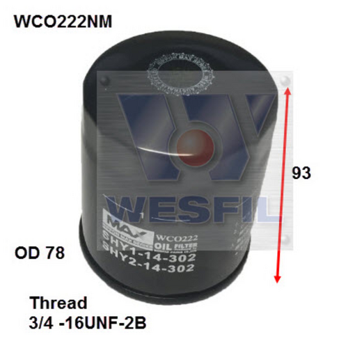 Nippon Max Oil Filter Z1035 WCO222NM