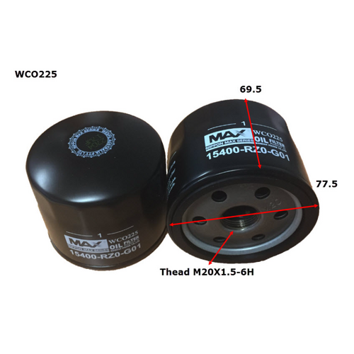 Nippon Max Engine Oil Filter WCO225NM