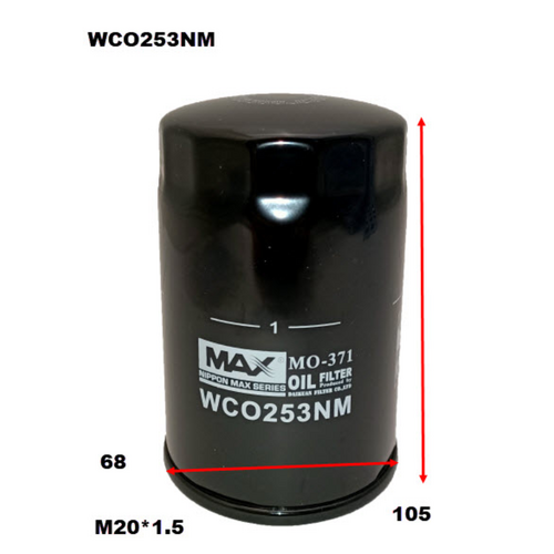 Nippon Max Oil Filter Wco253Nm Z1202