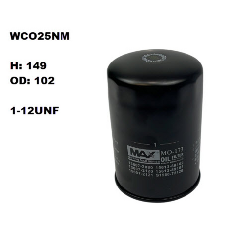 Nippon Max Oil Filter Wco25Nm Z555/Z775