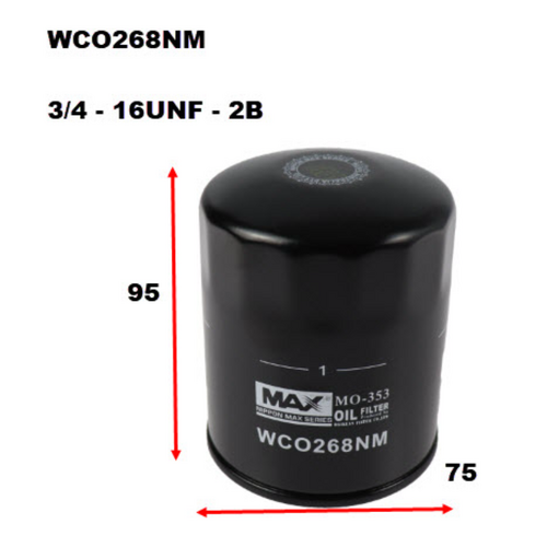 Nippon Max Engine Oil Filter WCO268NM