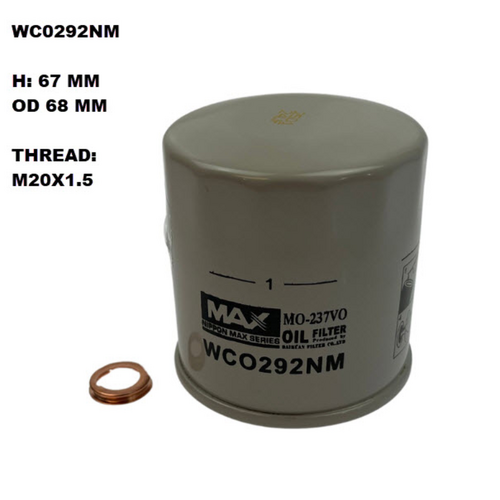 Nippon Max Engine Oil Filter WCO292NM