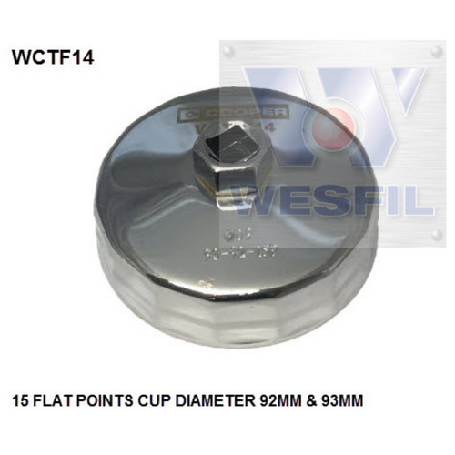 Wesfil Cooper Oil Filter Remover - 92-93Mm WCTF14