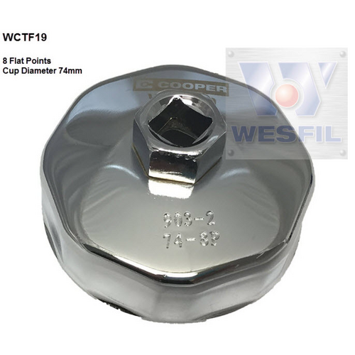 Wesfil Cooper Oil Filter Remover - 74Mm WCTF19