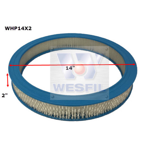 Wesfil Cooper Round Air Filter 14 X 2" WHP14X2