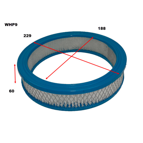 Wesfil Cooper Sports Air Filter 9" X 2" WHP9