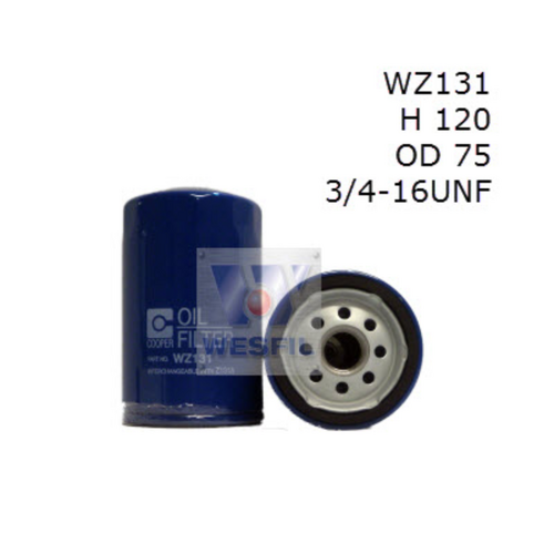 Wesfil Cooper Oil Filter Z131A WZ131
