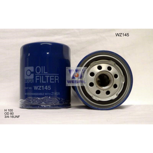 Wesfil Cooper Oil Filter Z145 WZ145