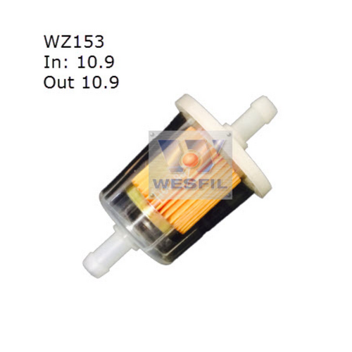 Wesfil Cooper Plastic In-Line Fuel Filter Z153