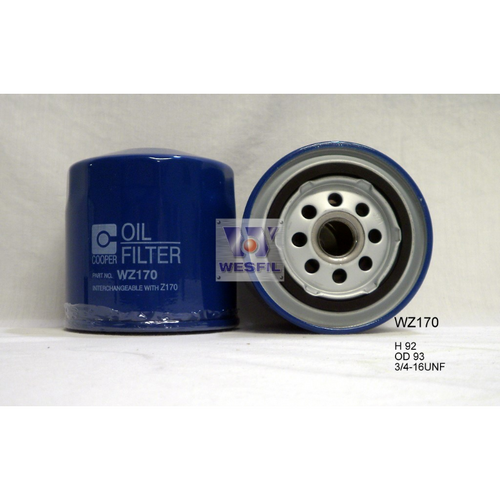 Wesfil Cooper Oil Filter Z170 WZ170