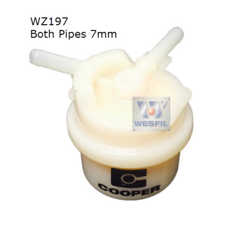 Wesfil Cooper Plastic In-Line Fuel Filter Z197