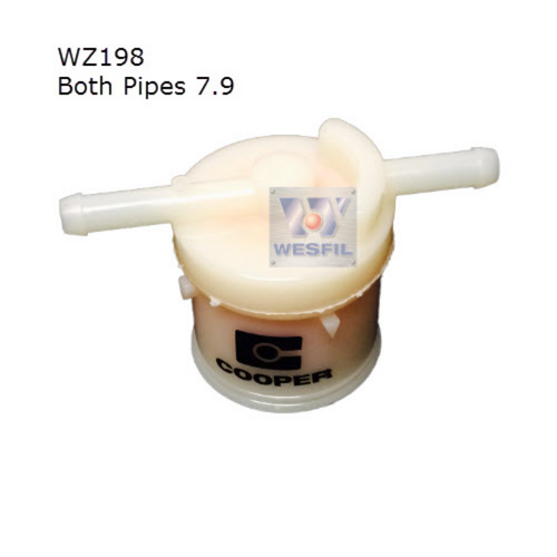 Wesfil Cooper Plastic In-Line Fuel Filter WZ198