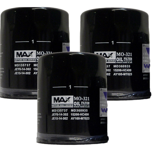 Nippon Max Pack Of 3 Oil Filters Z411 WZ411NM-3